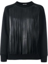 NEIL BARRETT fringed sweatshirt,PNJS33CB517C11607015