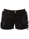 AMAPÔ AMAPÔ DENIM SHORTS - BLACK,AMV805311489229