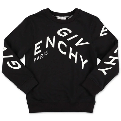Givenchy Kids' Logo Print Cotton Blend Sweatshirt In Black
