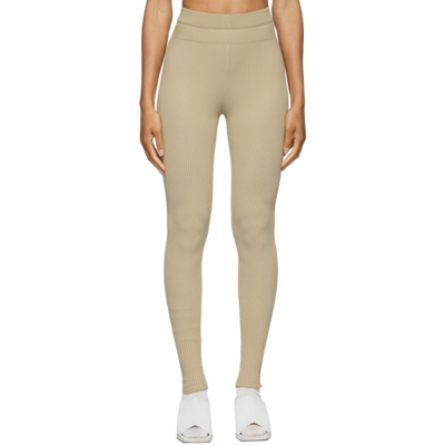 Jacquemus Beige La Montagne 'le Legging Arancia' Leggings In 130 Light B