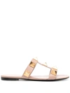 Valentino Women's Roman Stud Slide Sandals In Pink