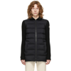 MONCLER BLACK DOWN QUILTED CARDIGAN JACKET