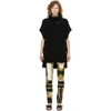 VERSACE BLACK MEDUSA SAFETY PIN PONCHO TURTLENECK