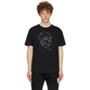 Alexander Mcqueen Black Pattern Skull Oversized T-shirt