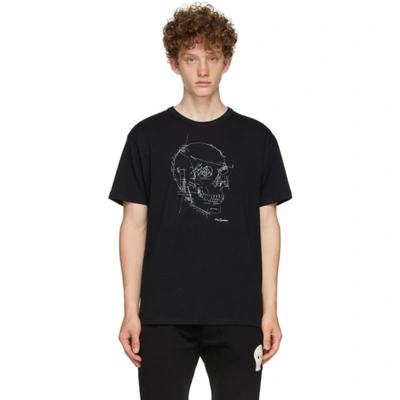 Alexander Mcqueen Black Pattern Skull Oversized T-shirt