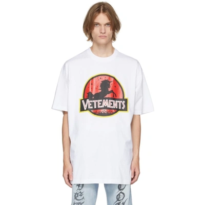 Vetements Logo-print Short-sleeved T-shirt In White,red,black