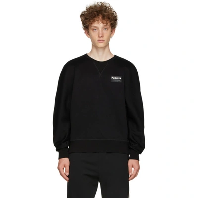 Alexander Mcqueen Black Jersey Graffiti Badge Sweatshirt