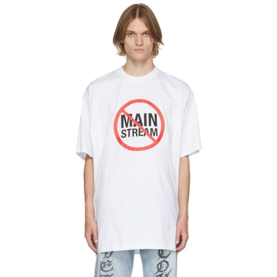 Vetements White 'no Mainstream' T-shirt