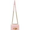 Alexander Mcqueen The Mini Croc-embossed Jeweled Leather Satchel In Rose Bud