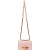 Alexander Mcqueen The Mini Croc-embossed Jeweled Leather Satchel In Rose Pink