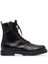 Moncler Black Boots For Kids With Logo In Black