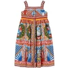 Dolce & Gabbana Printed Cotton Dress In Red
