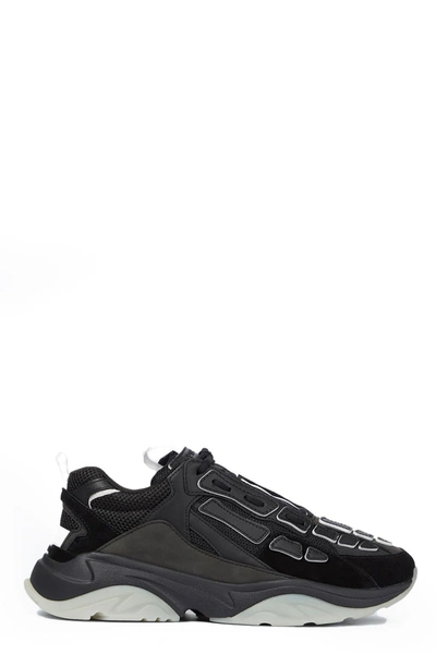 Amiri Bone Runner Low-top Lace-up Sneakers In Black