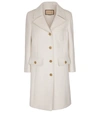 GUCCI DOUBLE G EMBROIDERED WOOL COAT,P00583803