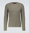 RALPH LAUREN CABLE-KNITTED CASHMERE SWEATER,P00551382