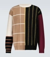 LOEWE PATCHWORK STRIPED CASHMERE SWEATER,P00563099