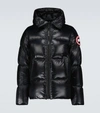 Canada Goose Black Down Packable Crofton Puffer Jacket In Black