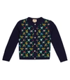 GUCCI EMBROIDERED WOOL-BLEND CARDIGAN,P00584343