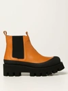 PALOMA BARCELÓ FLAT BOOTIES CELINE PALOMA BARCEL&OGRAVE; ANKLE BOOTS IN NAPPA LEATHER WITH TREADED SOLE,CELINE NAPPASOFT ORANGE-NS