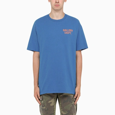 Gallery Dept. Blue T-shirt With Orange Logo Print