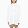 BURBERRY WHITE OVERSIZE SHIRT WITH LOGO,8043169ABMPI-J-BURBE-A1462