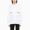 GIVENCHY WHITE SHIRT WITH GRAPHIC INSERTS,BW60U113RX-J-GIV-100