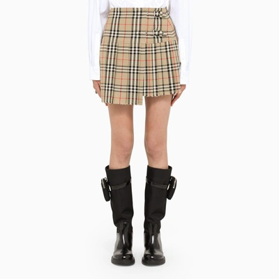 BURBERRY WOOL KILT WITH VINTAGE CHECK MOTIF,8025832119807-J-BURBE-A7028