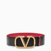 VALENTINO GARAVANI BLACK/RED VLOGO BELT,WW2T0S10ZFR-J-VALE-0SM