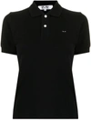 Comme Des Garçons Play Logo-patch Cotton Polo Shirt In Schwarz