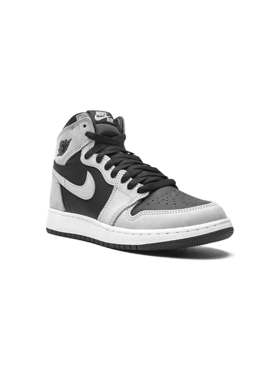 Jordan Kids' Air  1 Retro High Prem “shadow Camo” Sneakers In Black/smoke Grey/white