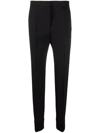 Givenchy High-rise Slim Wool And Mohair Pants In Black