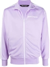 Palm Angels Logo Tech Jersey Track Jacket In Purple
