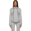 Givenchy 4g Jacquard Denim Effect Jacket In Gray