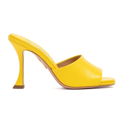 Aquazzura Violette 95mm Sandals In Yellow &amp; Orange