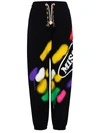 Palm Angels Black Cotton Missoni Sport Pa Pants In Black