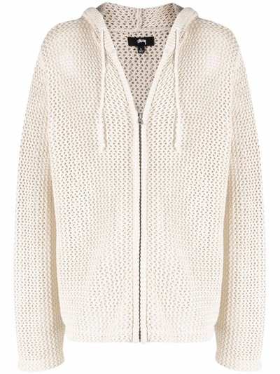 NKNIT mesh knit zip hoodie ンニット Stussy Mesh-knit Zipped Hoodie In Nude | ModeSens