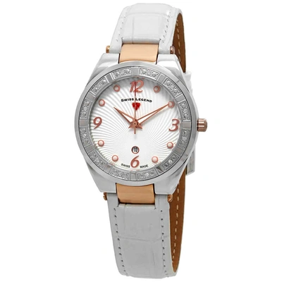 Swiss Legend Passionata White Dial Ladies Watch 10220sm-sr-02-wht In Gold Tone,pink,rose Gold Tone,silver Tone,white