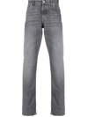 Brunello Cucinelli Stonewash Straight-leg Jeans In Grey