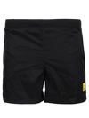 ACNE STUDIOS CLASSIC FACE LOGO SWIM TRUNKS BLACK,273BBB61-678D-18A2-5FD4-6336F533C00A