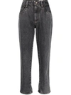Brunello Cucinelli High-waisted Straight-leg Jeans In Black