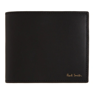 Paul Smith Logo Print Wallet In Black And Red In 78 Black