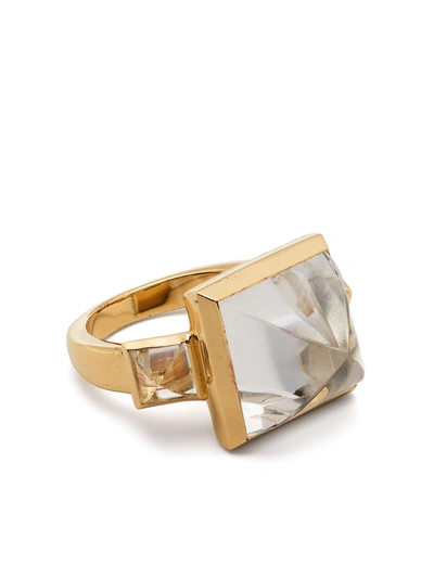 Undercover Crystal-embellished Ring In Gold