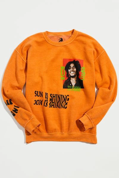 URBAN OUTFITTERS BOB MARLEY SUN IS SHINING CREW NECK SWEATSHIRT 63171045