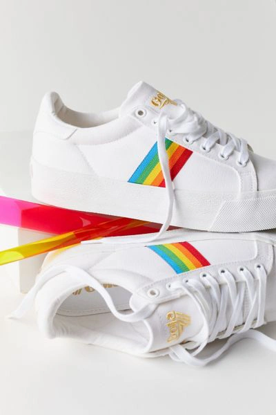Gola Classics Orchid Platform Rainbow Sneaker In White