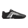 Prada Stylish Sneakers With Metallic Accents And Rubber Sole In Black