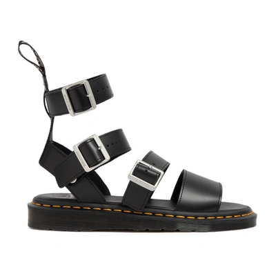 Rick Owens Black Dr. Martens Edition Gryphon High Sandals In Schwarz