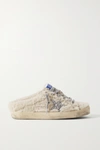 Golden Goose Sabot Natural Shearling Sneaker  In Beige In Neutrals