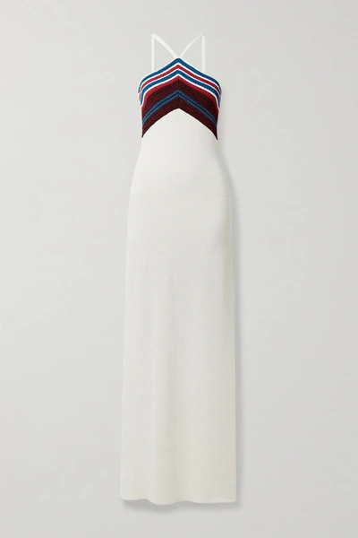 proenza schouler crochet-knit maxi dress Women's Silk-blend In Multi Miriam dress