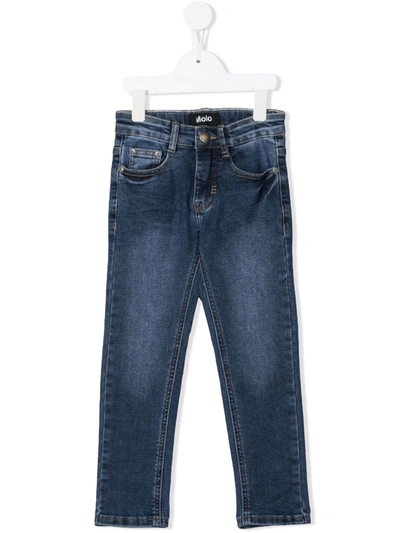 Molo Kids' Mid-rise Straight Jeans In Blue