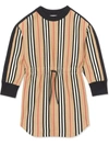 BURBERRY BURBERRY KIDS ICON STRIPE SWEATER DRESS